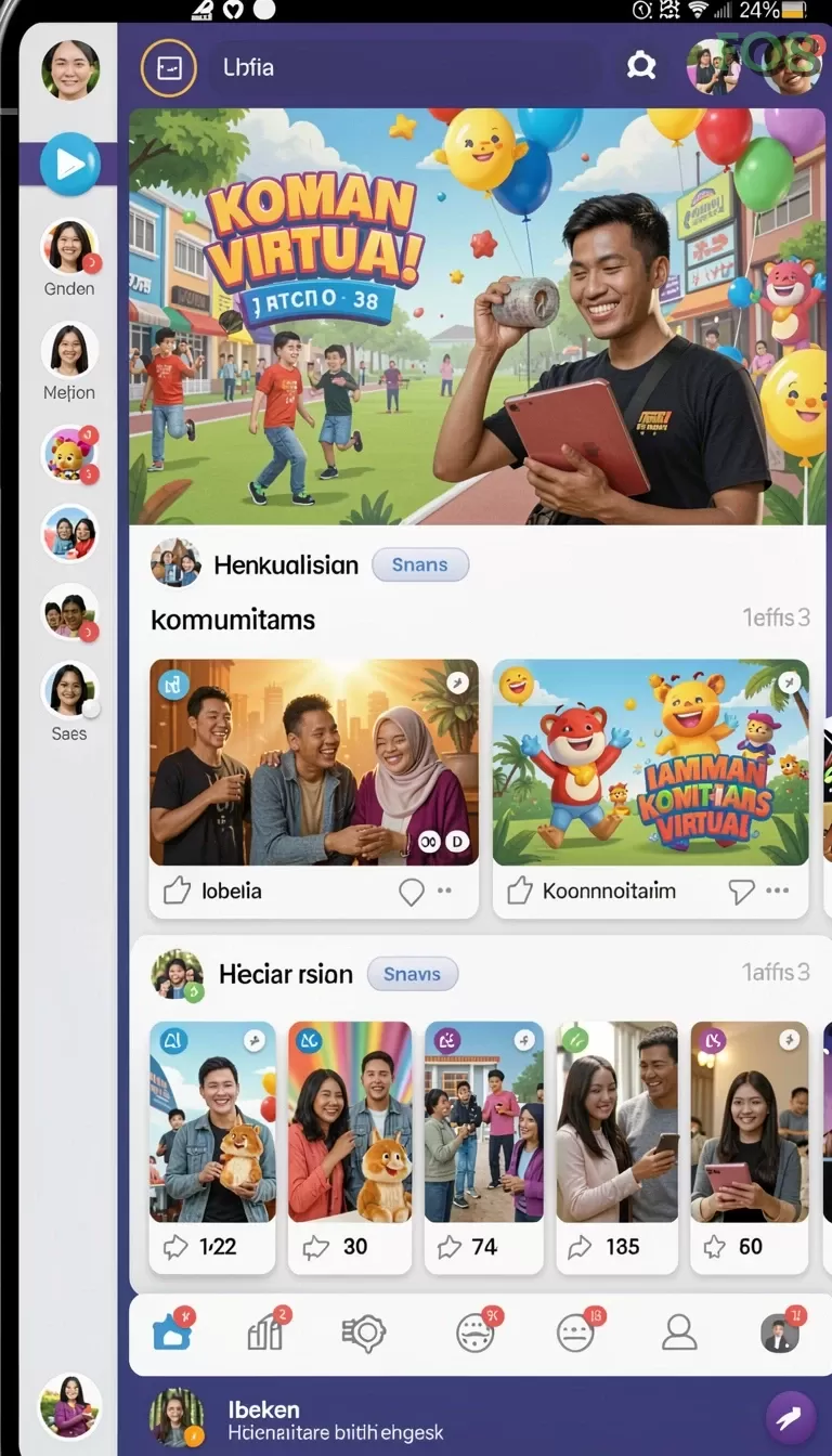 Cuplikan layar RDI88 — menu navigasi