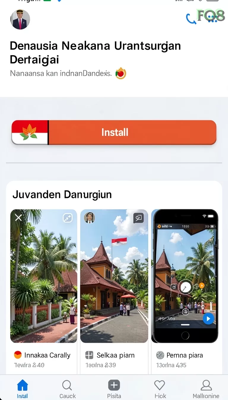 Cuplikan layar PURISLOT — menu navigasi