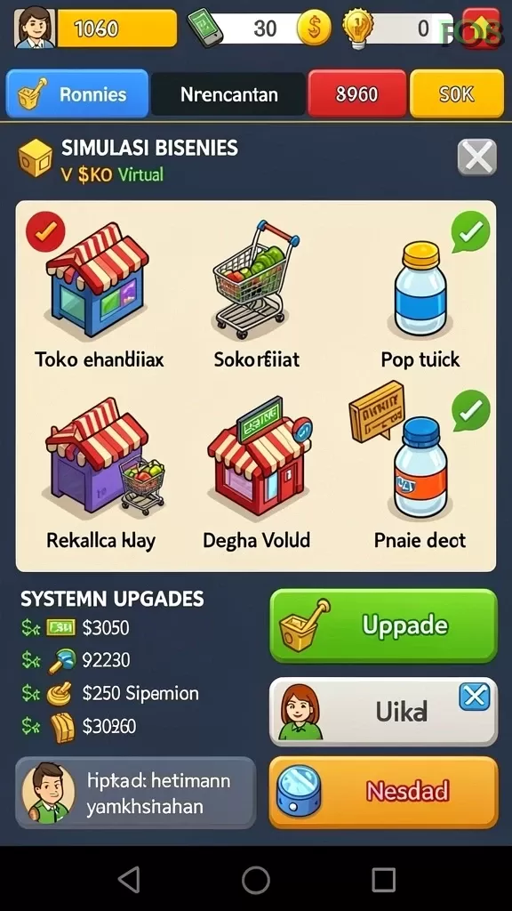 Cuplikan layar PETI4D — menu navigasi
